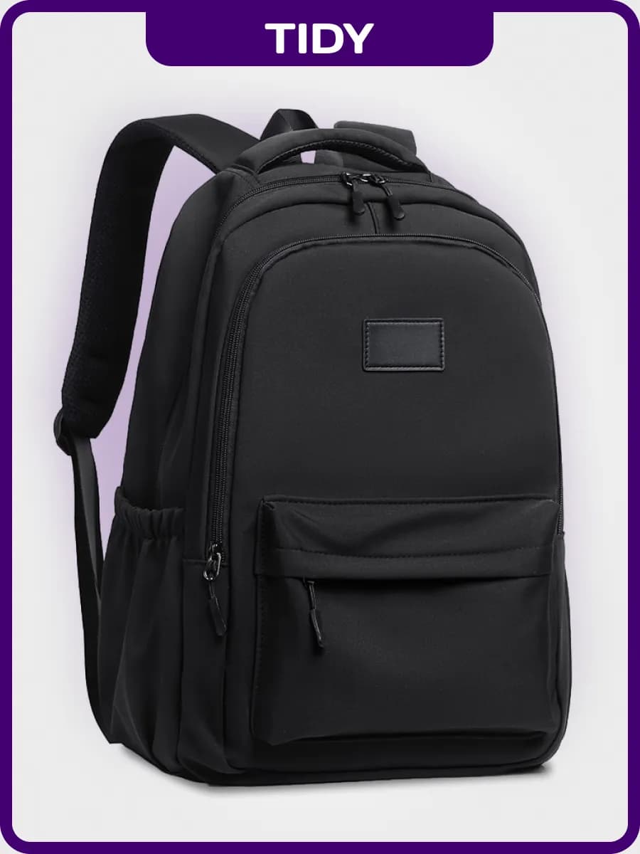 Рюкзак школьный для подростков прочный черный спортивный