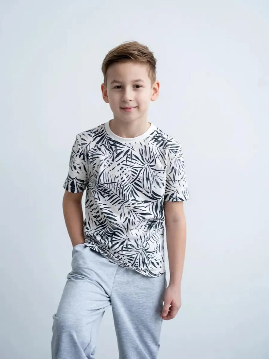 Футболка для мальчика хлопковая с принтом