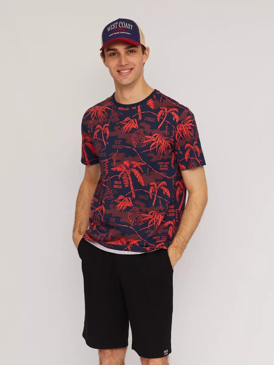 Мужская футболка из хлопка с принтом