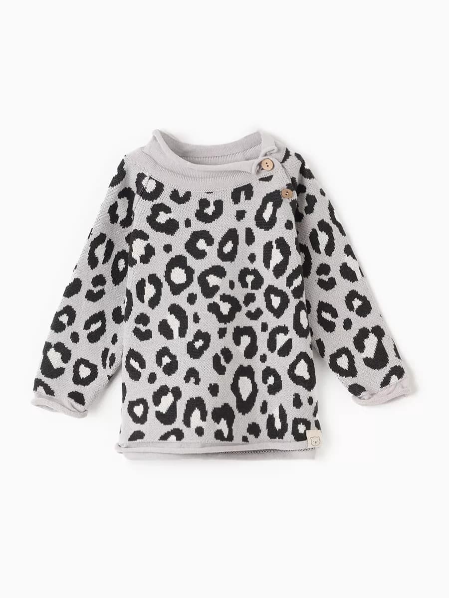 Джемпер вязаный теплый детский для новорожденных