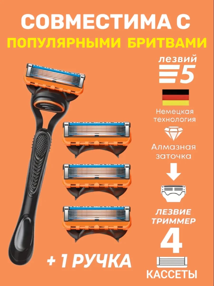 Станок со сменными кассетами совместима с Gillette fusion 5