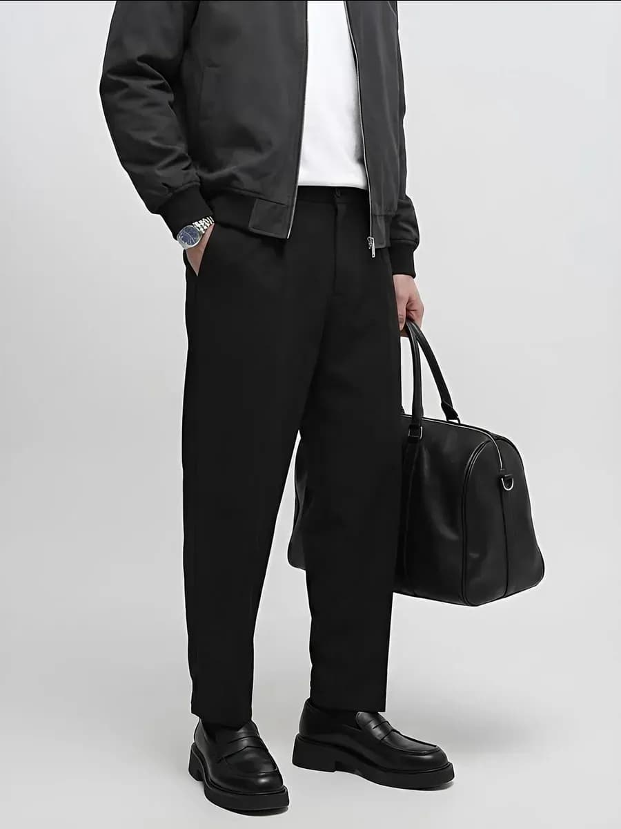 Брюки классические со стрелками бананы