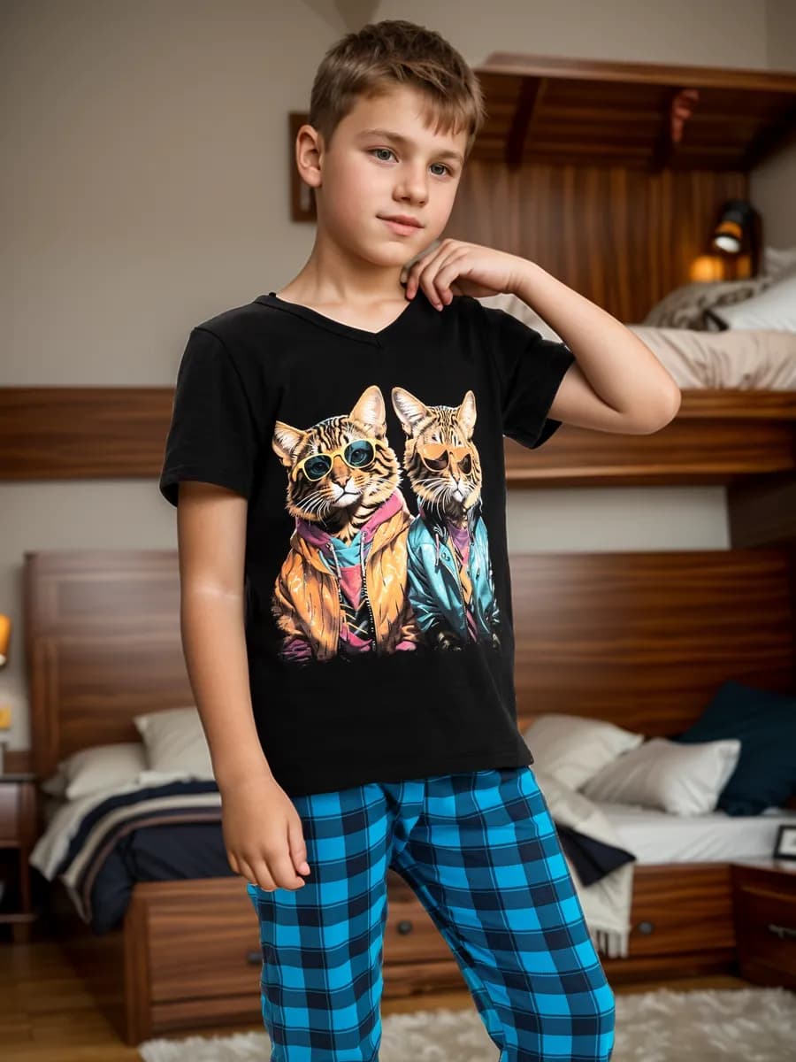 Пижама со штанами костюм домашний