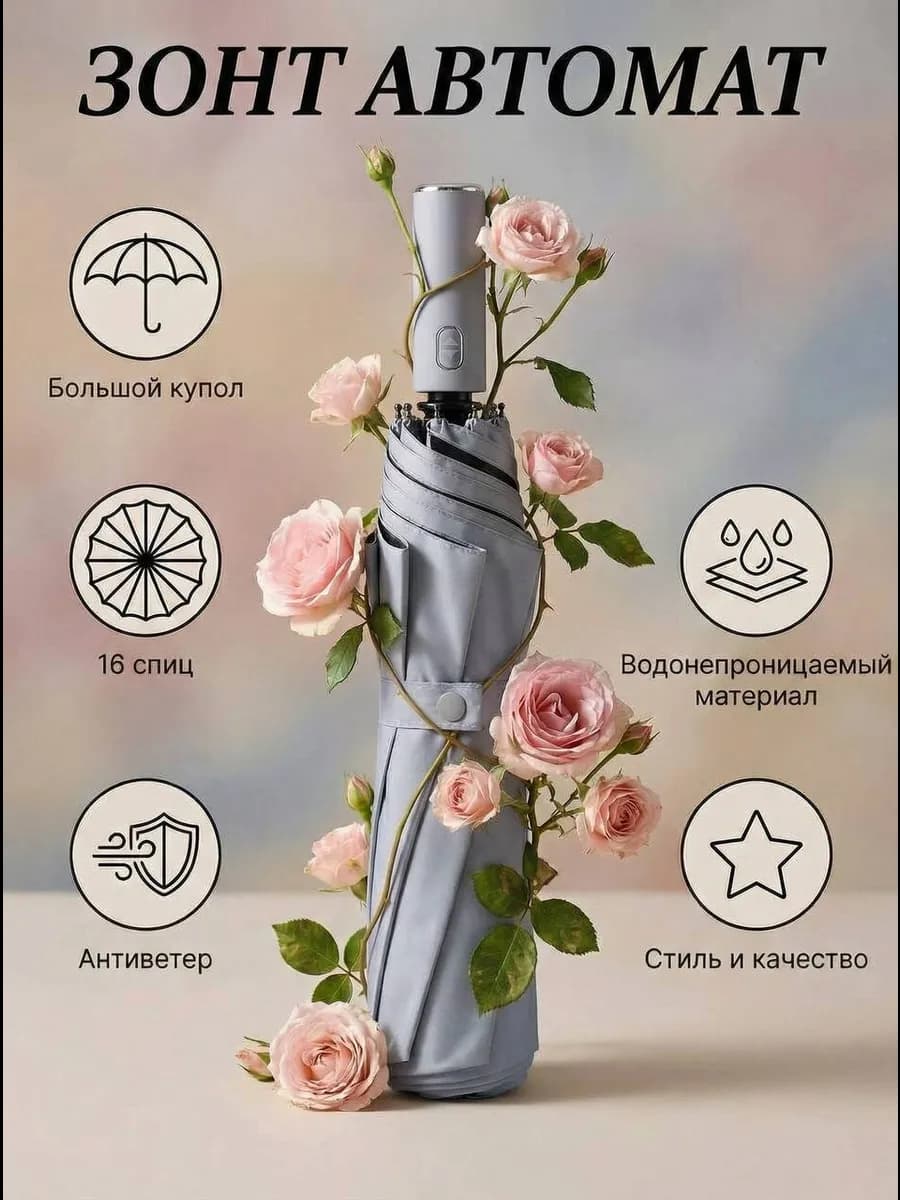 Зонт автомат антиветер