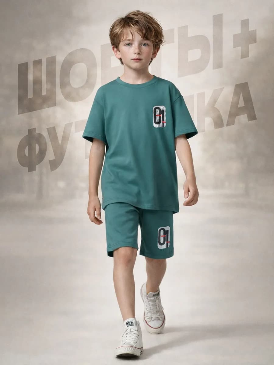 Комплект футболка и шорты для подростка