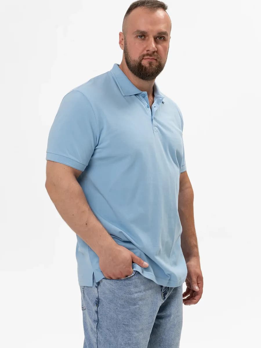 Футболка поло больших размеров с коротким рукавом