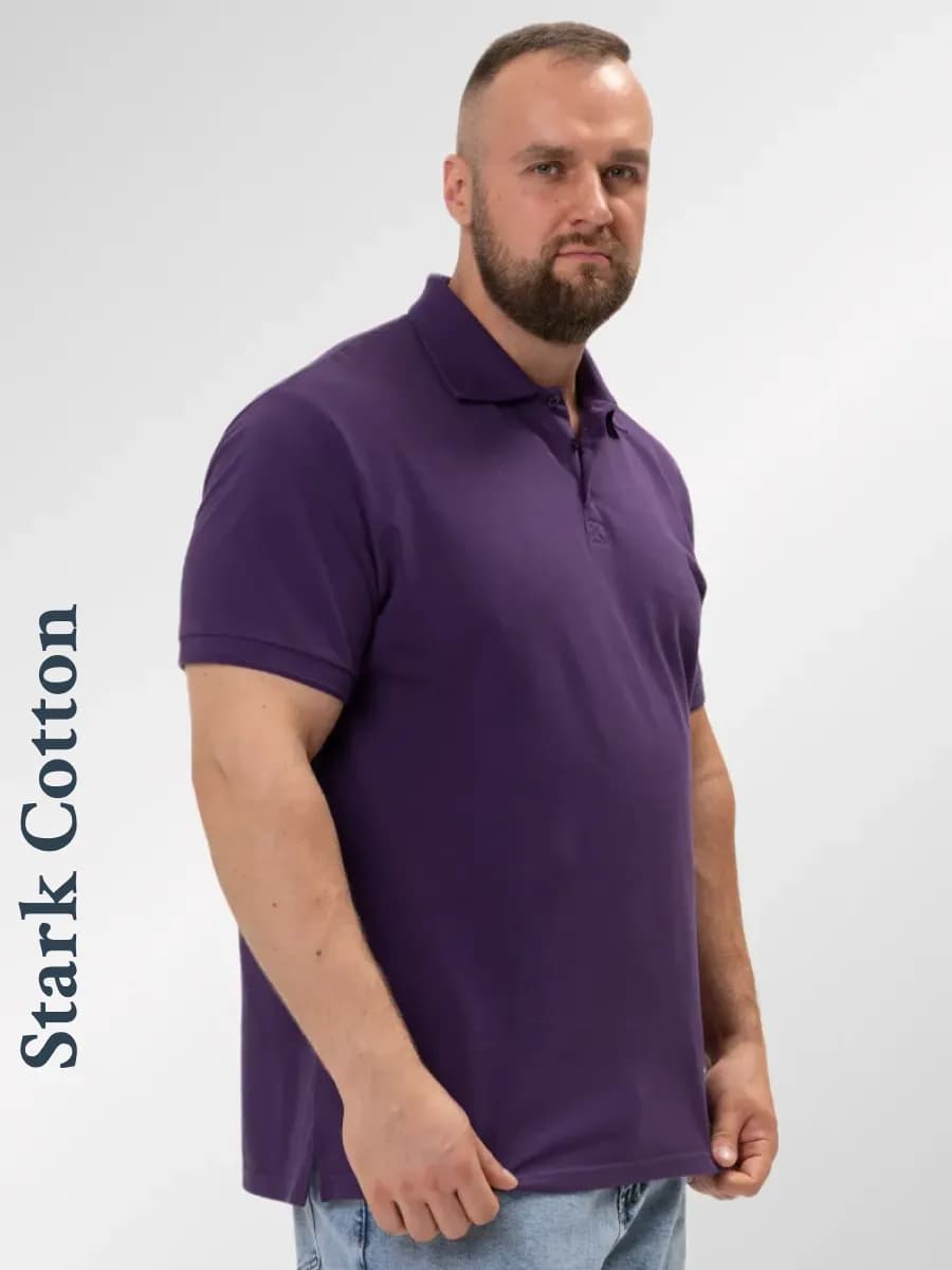 Футболка поло больших размеров с коротким рукавом