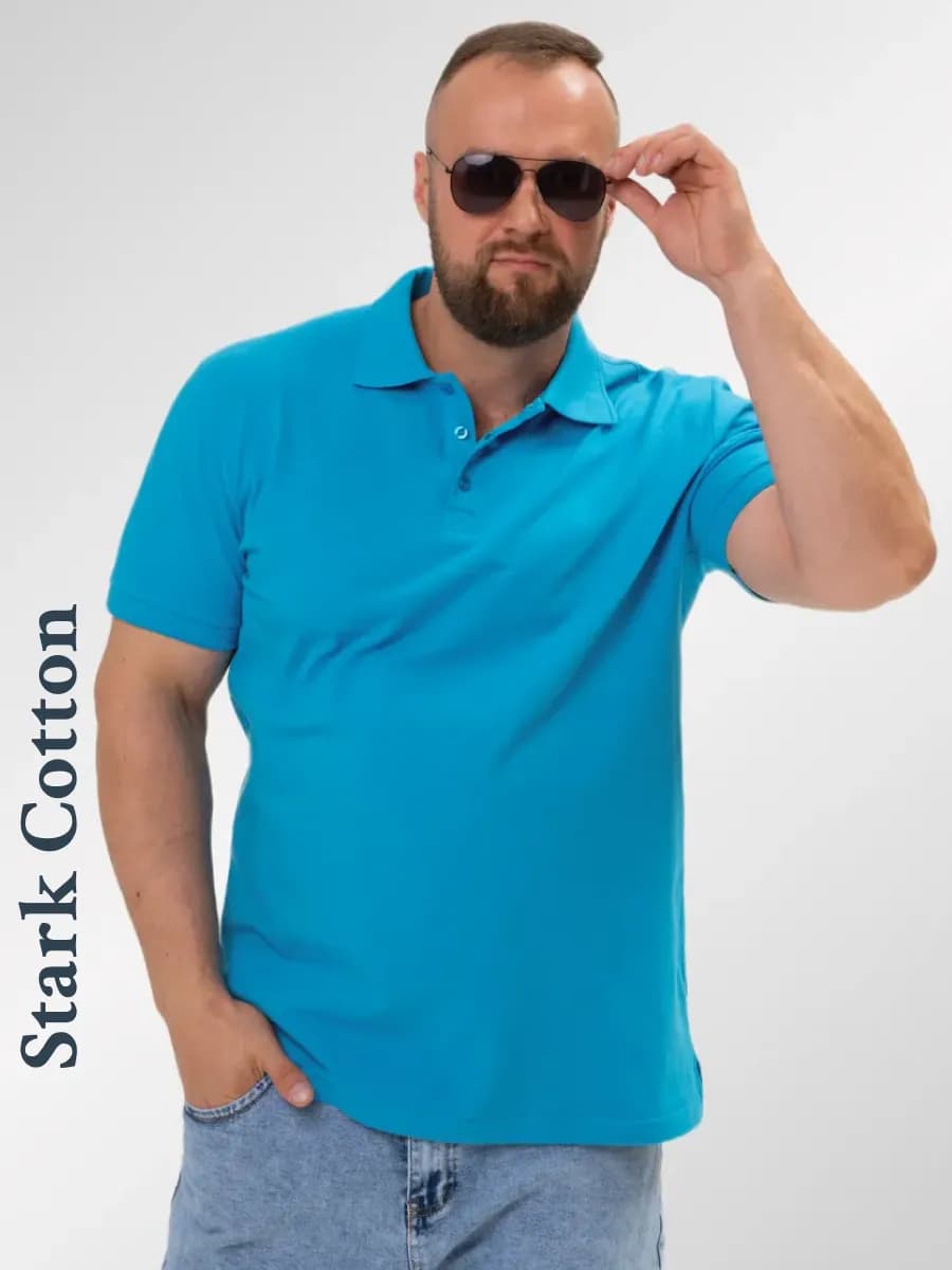 Футболка поло больших размеров с коротким рукавом