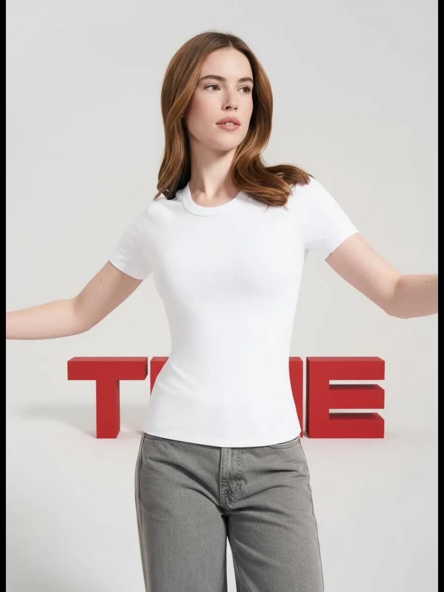 Базовая плотная приталенная футболка