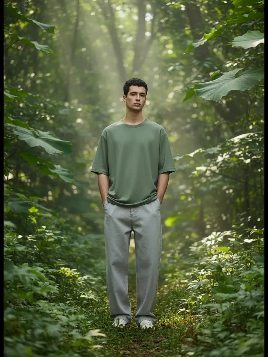 Базовая плотная футболка свободного кроя