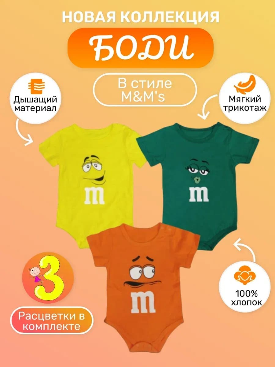 Боди для новорожденных и малышей комплект