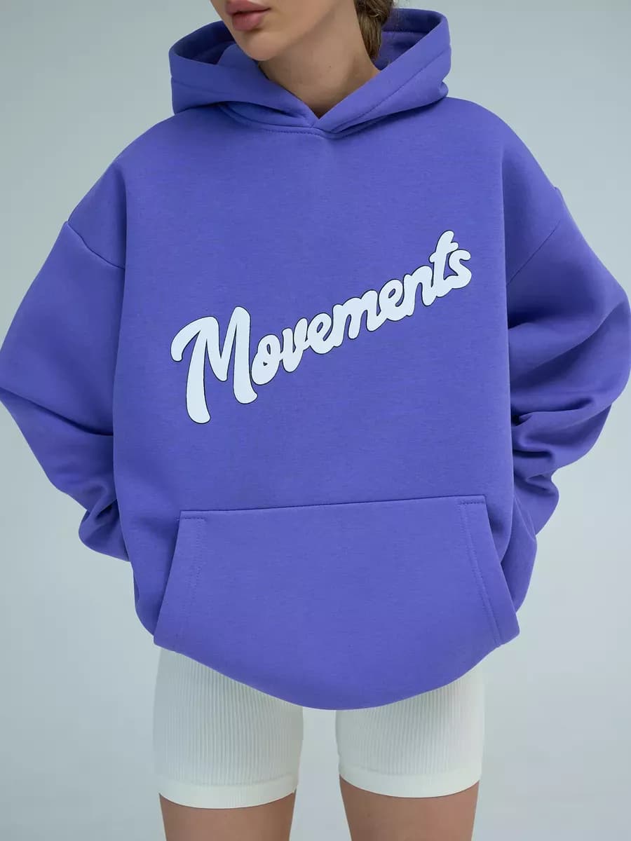 Худи оверсайз теплое с начесом и принтом на спине y2k