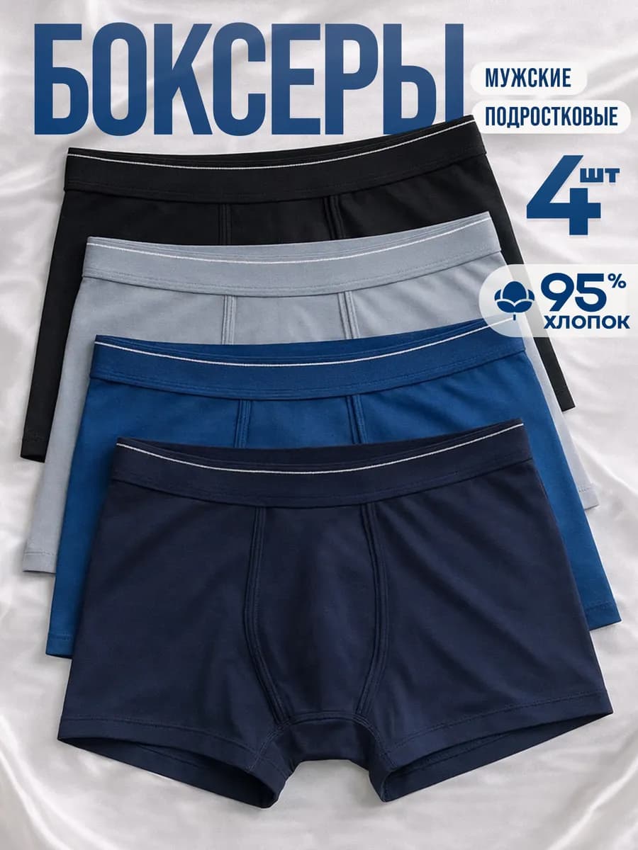Трусы боксеры хлопок набор 4шт