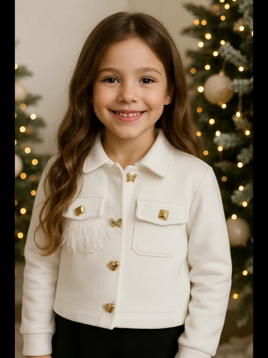 Трикотажный жакет укороченный в школу