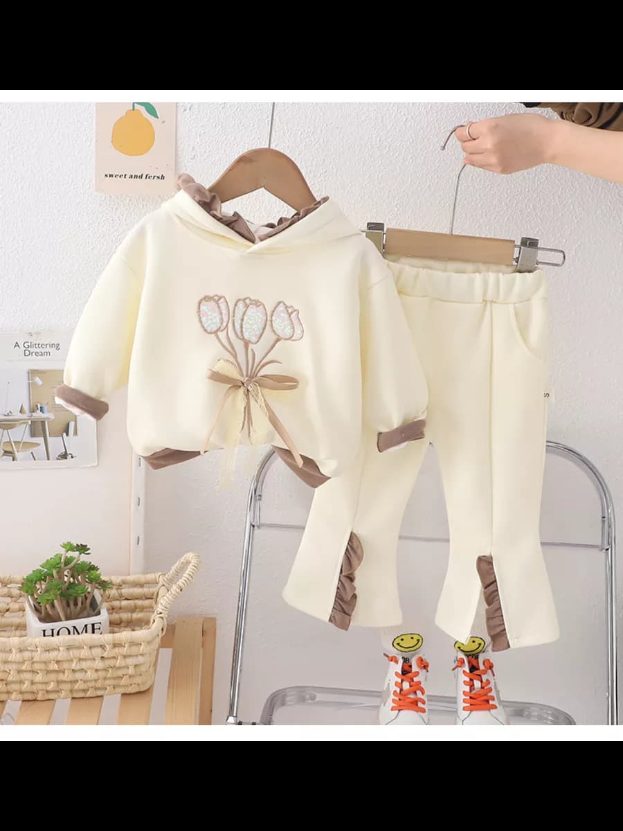 Костюм двойка брючный Нарядный с капюшоном