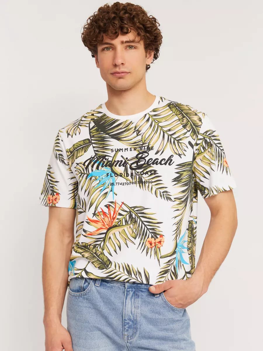 Мужская футболка из хлопка с принтом