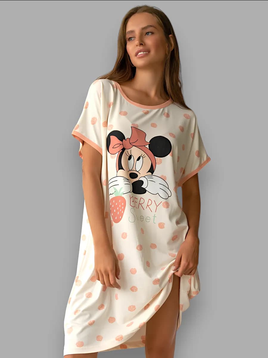 Туника домашняя оверсайз повседневное платье сорочка