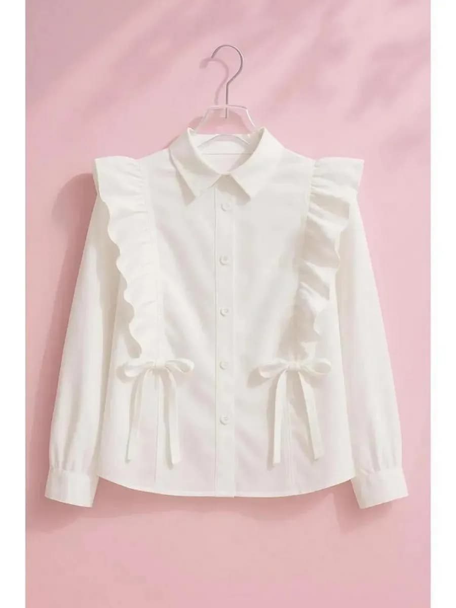 Блузка школьная с воланами