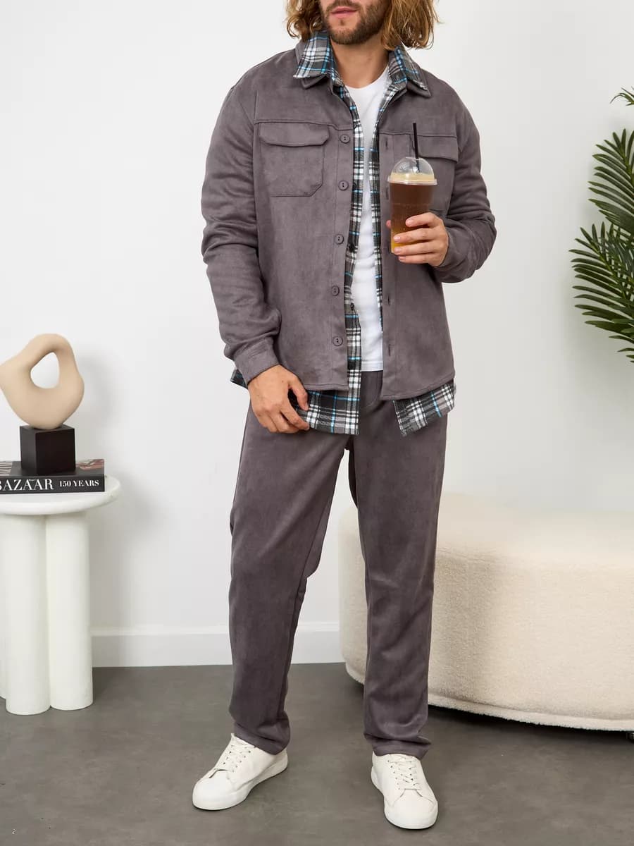 костюм двойка с брюками повседневный