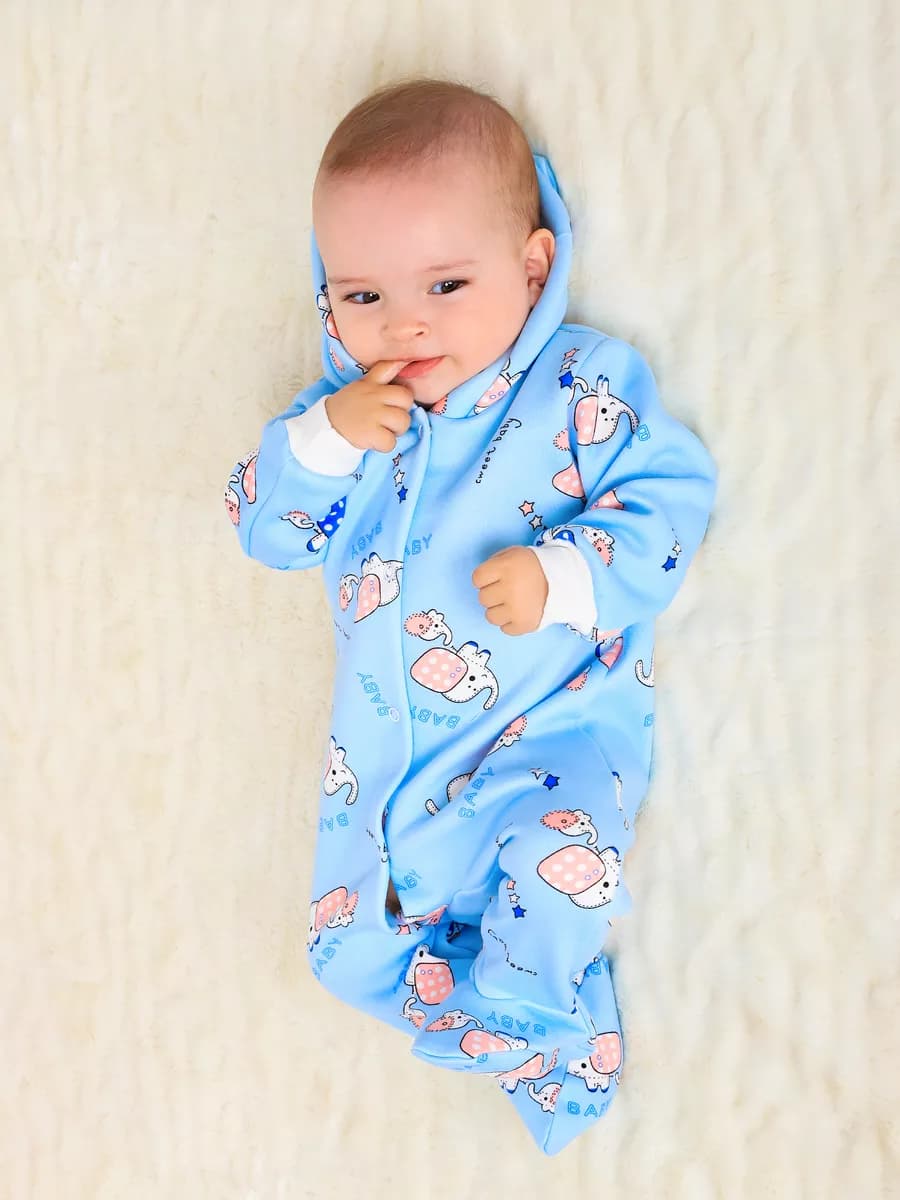 Комбинезон для новорожденных с начесом