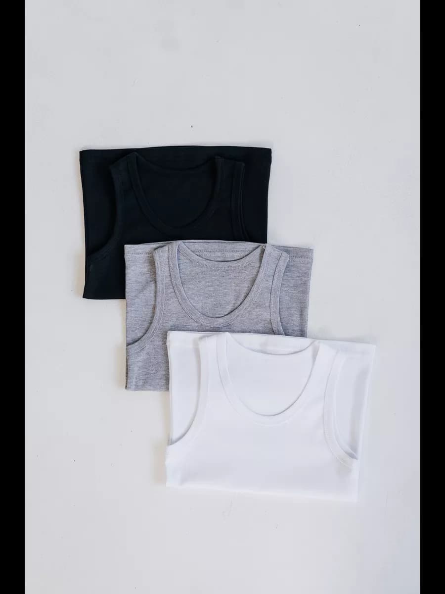 Майка для мальчика хлопковая 3 шт