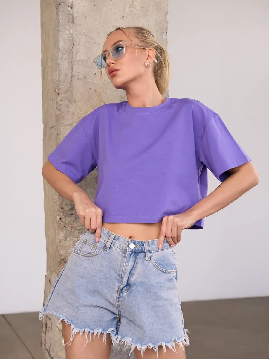 Футболка укороченная женская