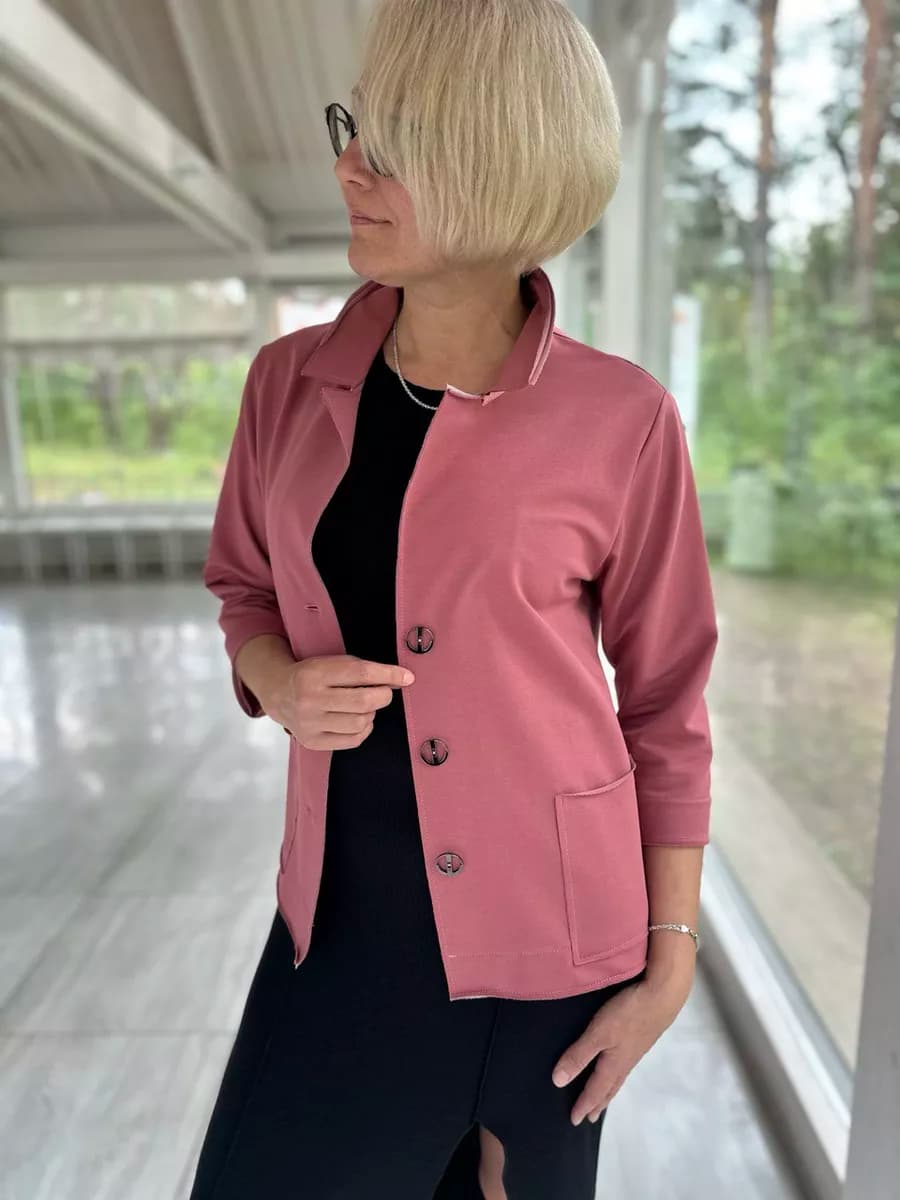 Пиджак оверсайз трикотажный жакет