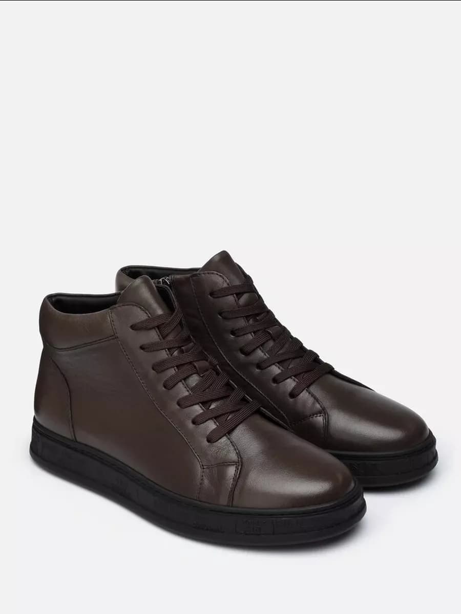 Кеды высокие демисезонные из натуральной кожи