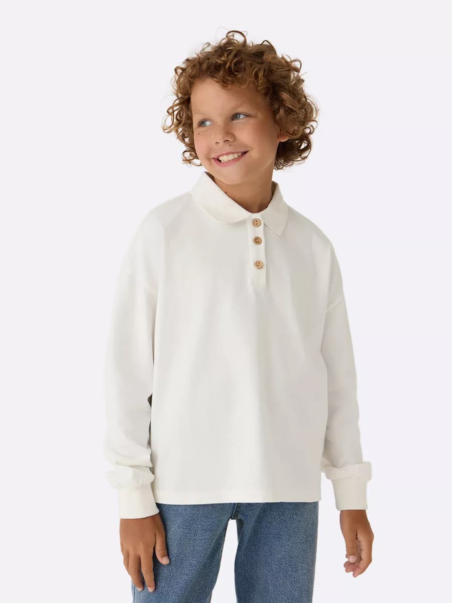 Поло детское с длинным рукавом