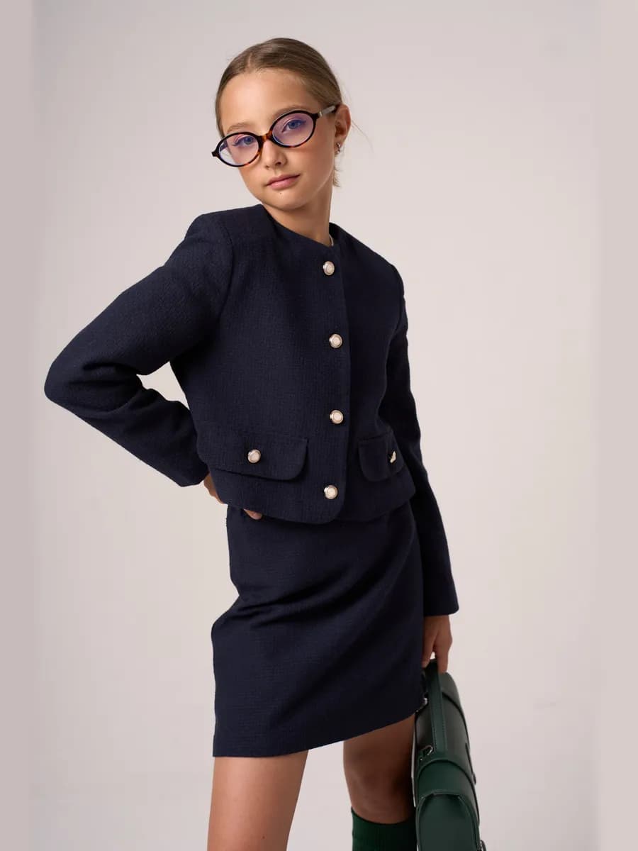 Жакет школьный для девочки подростка детский образ стильный