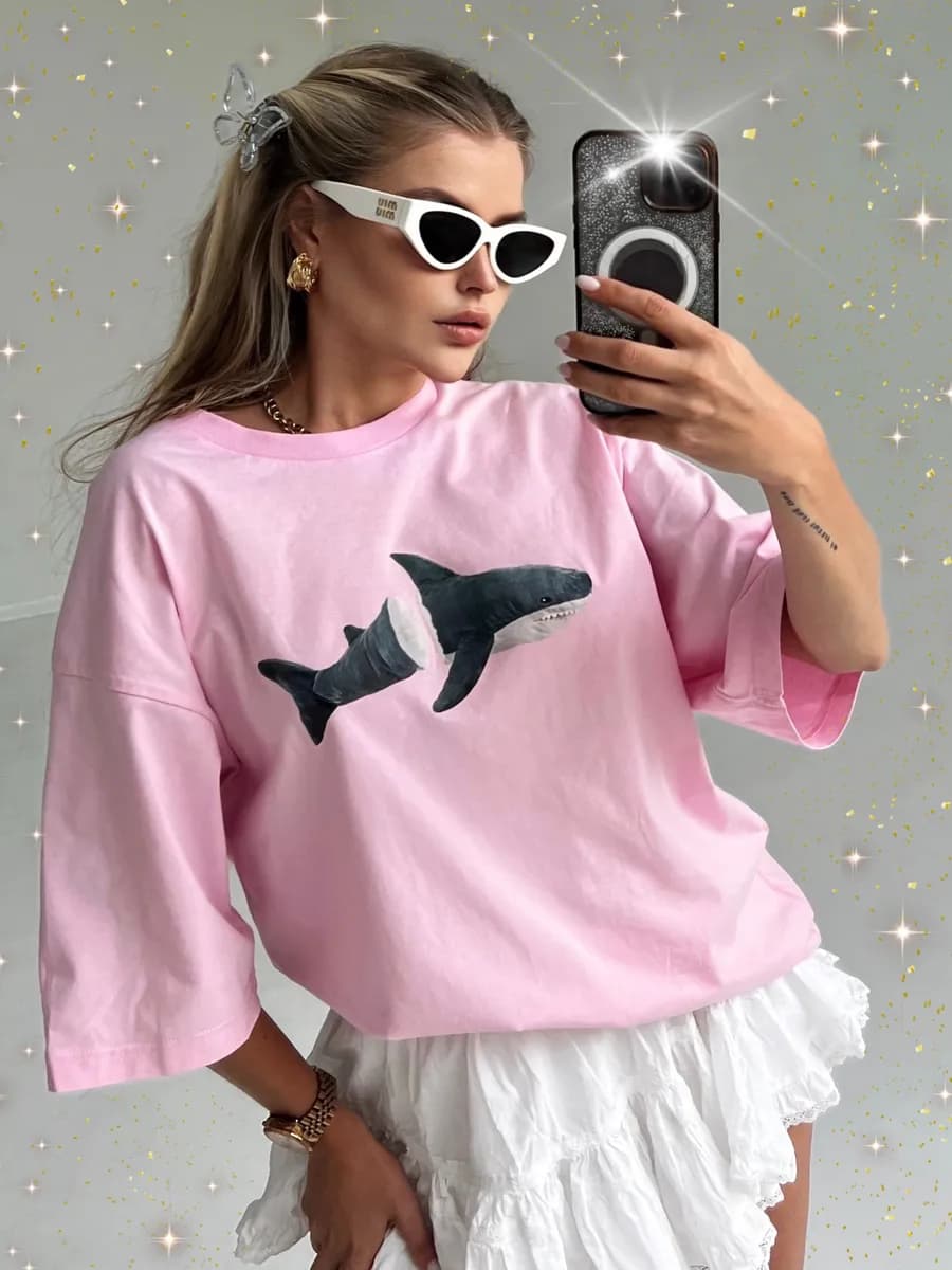 Футболка оверсайз с принтом