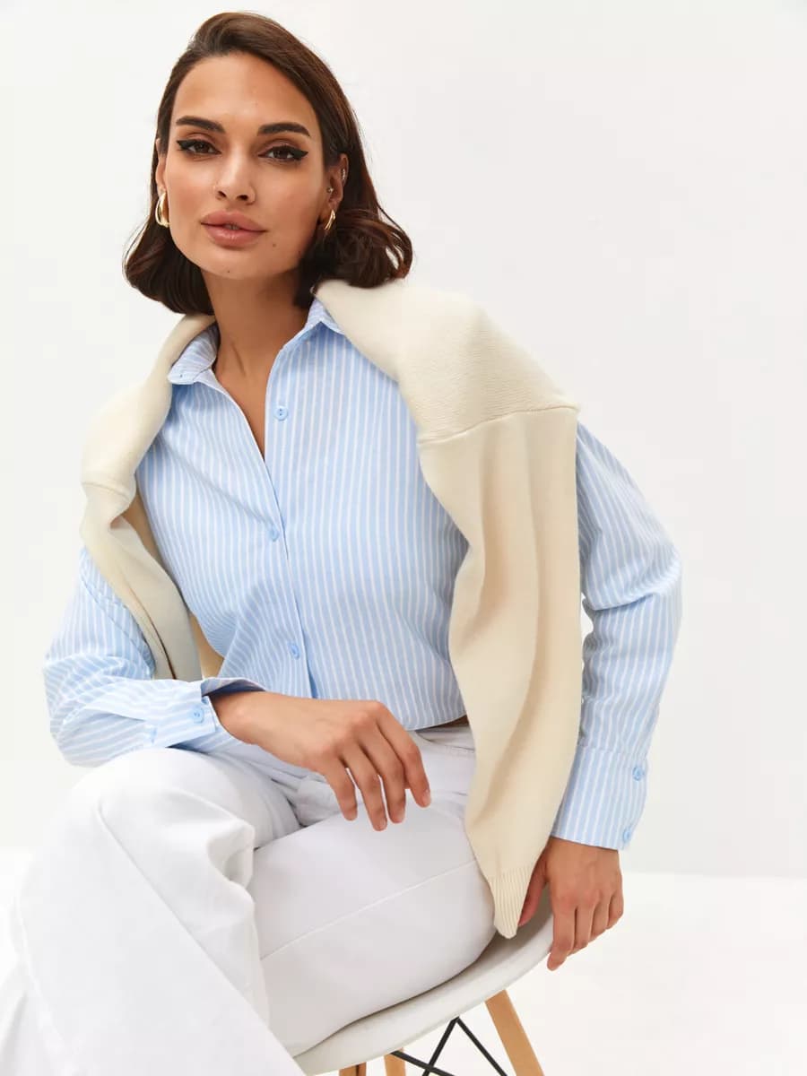 Рубашка в полоску оверсайз