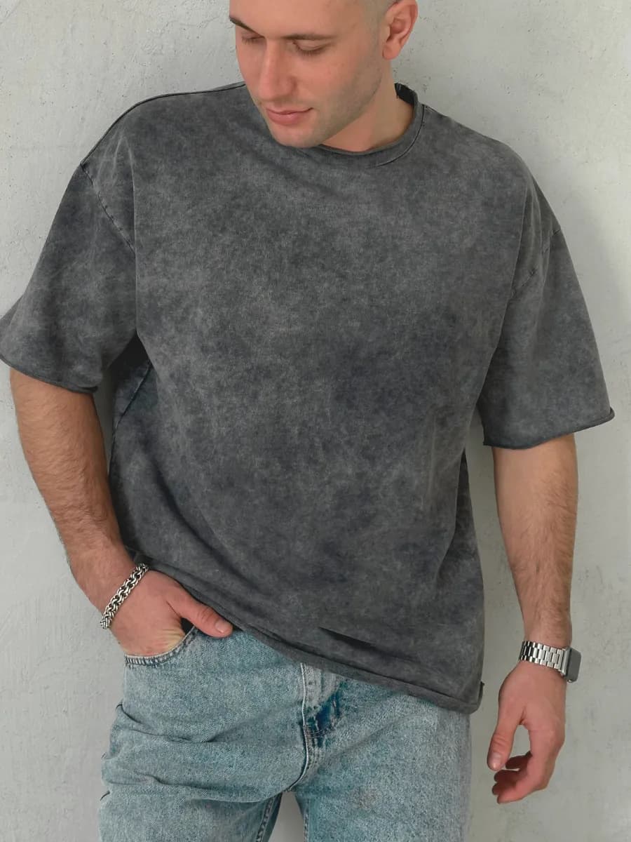 Вареная футболка оверсайз винтаж