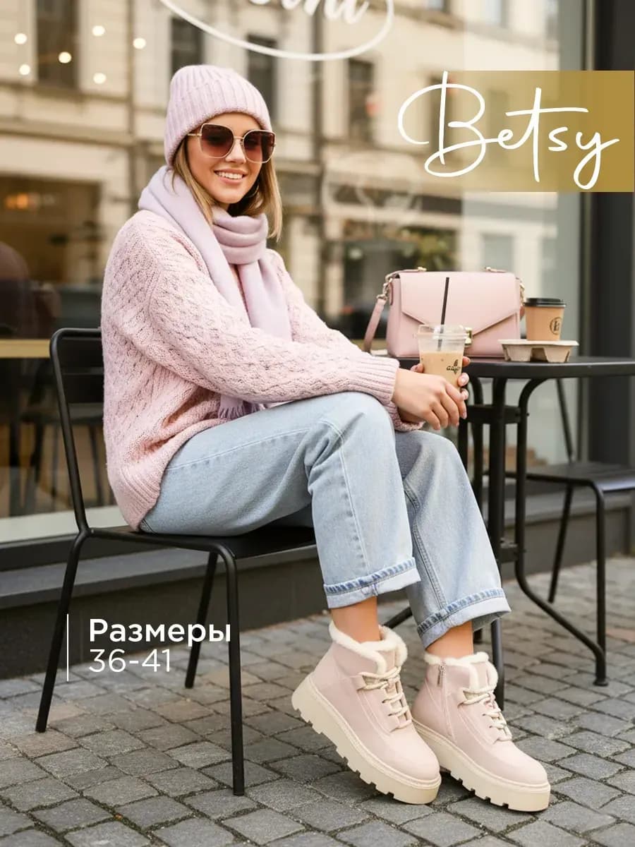 Ботинки зимние на платформе на шерсти