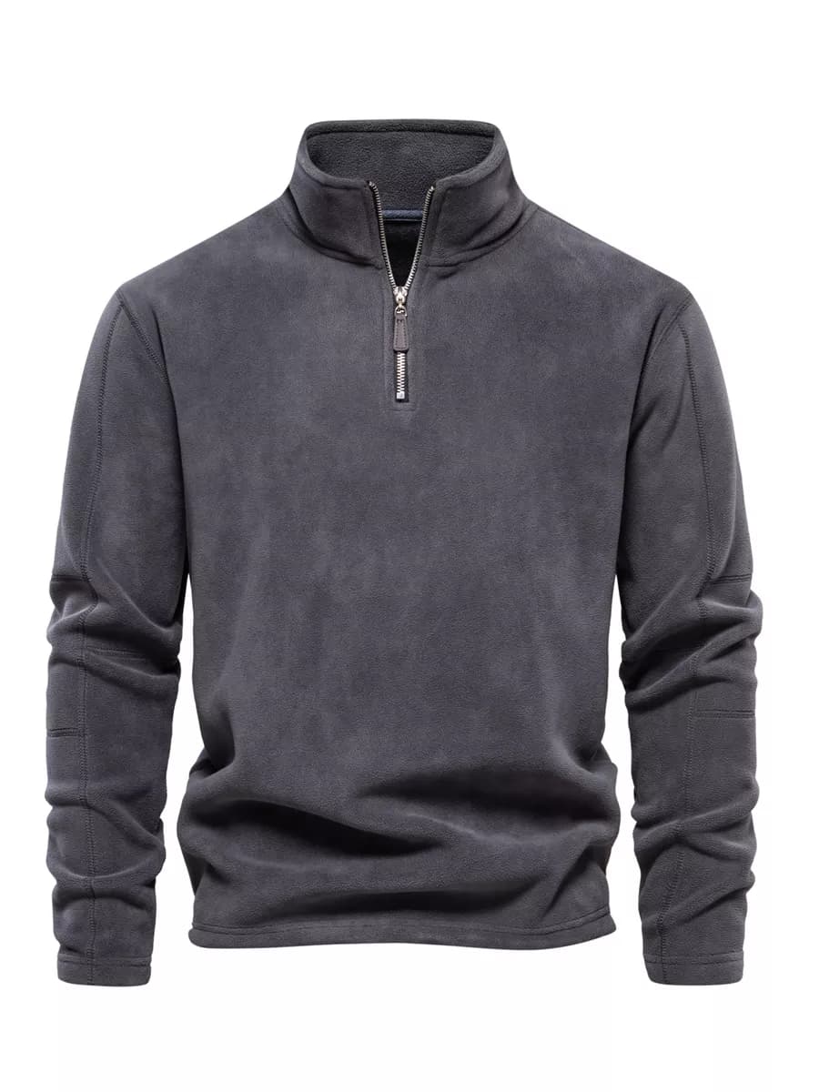 Толстовка на молнии флисовая без капюшона