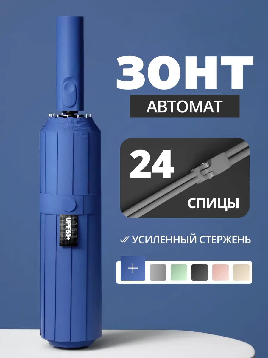 Зонт автомат антиветер компактный
