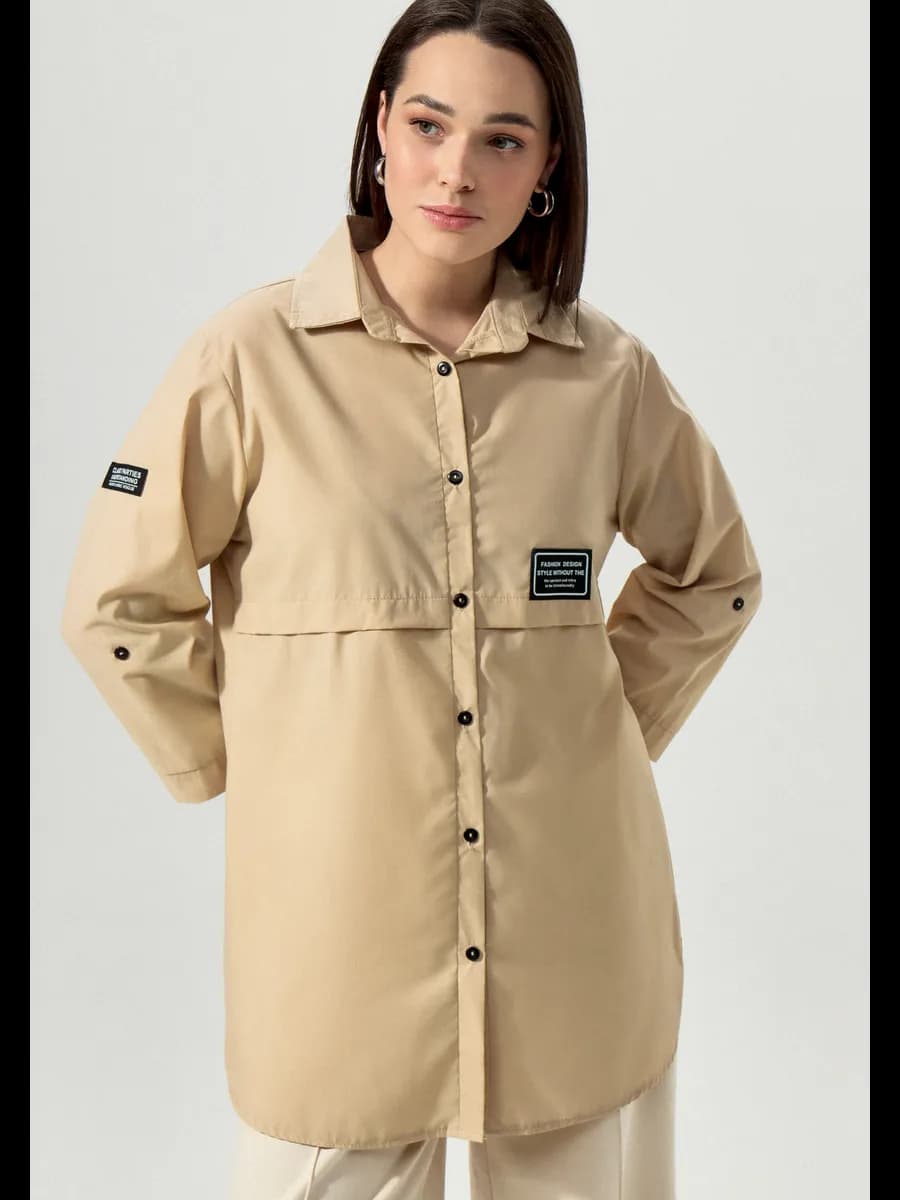 Рубашка осенняя женская удлиненная