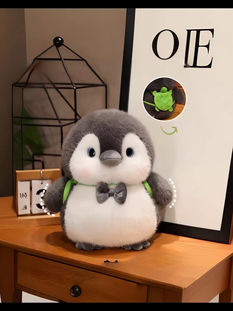 Мягкая плюшевая игрушка пингвин пушистый пингвиненок