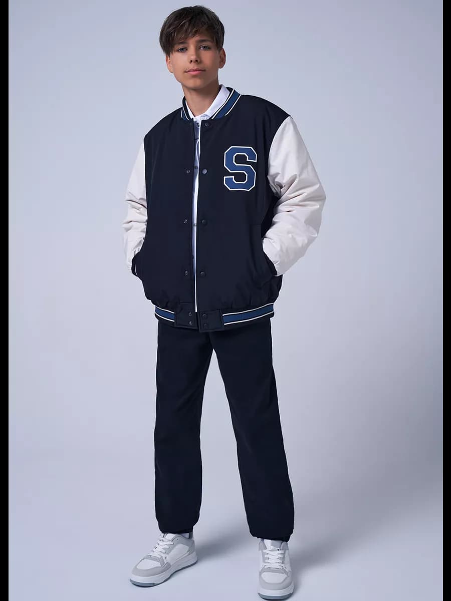 Школьные брюки на резинке снизу для детей