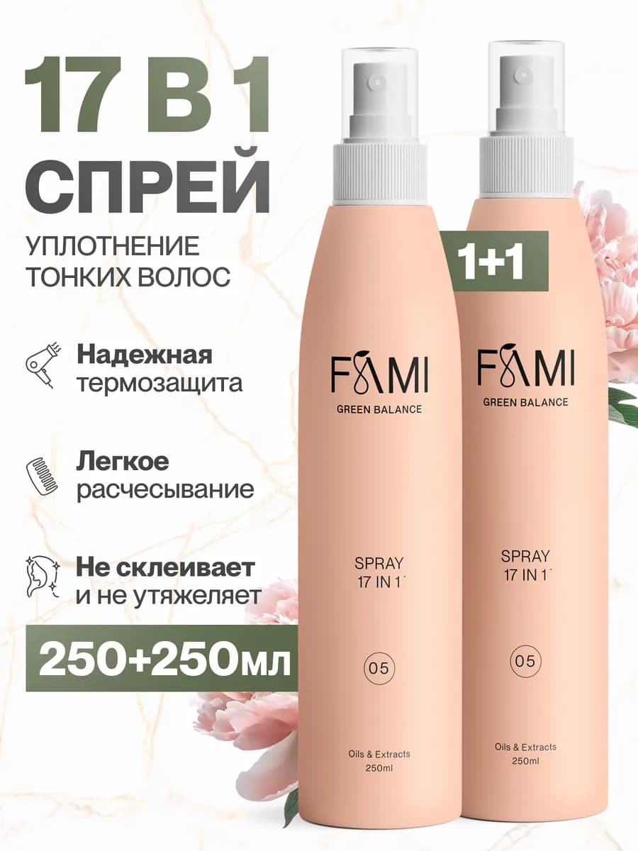 Спрей для волос термозащита 2 шт набор