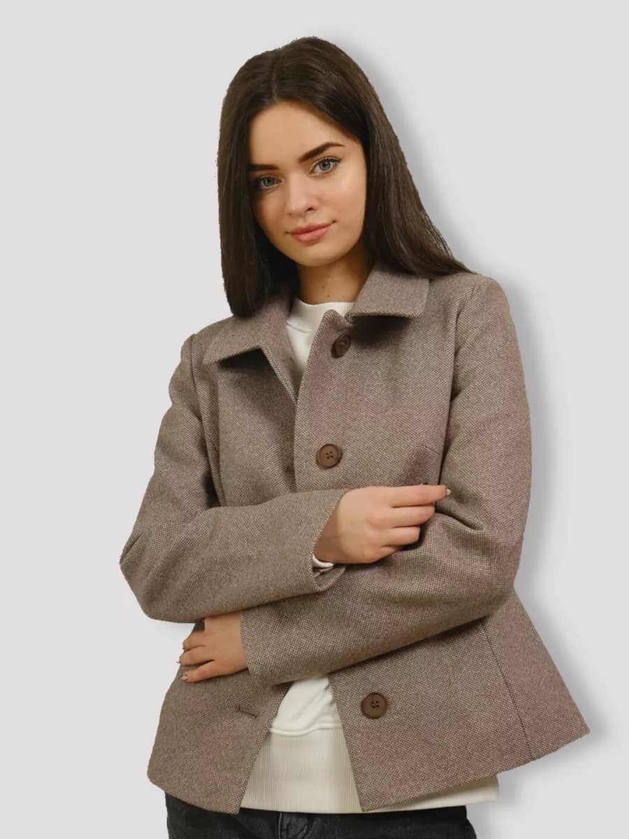 Пальто пиджак короткое демисезонное