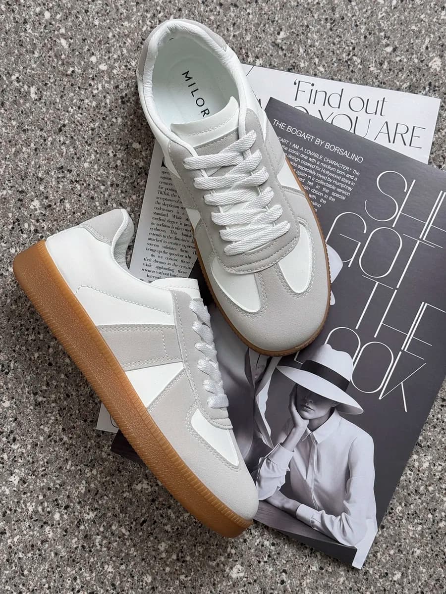 Кеды самба белые низкие