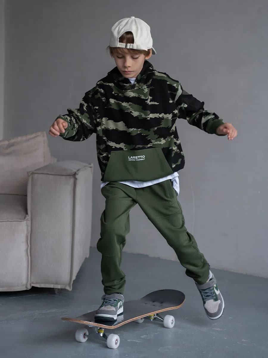 Костюм для мальчика в школу худи и брюки