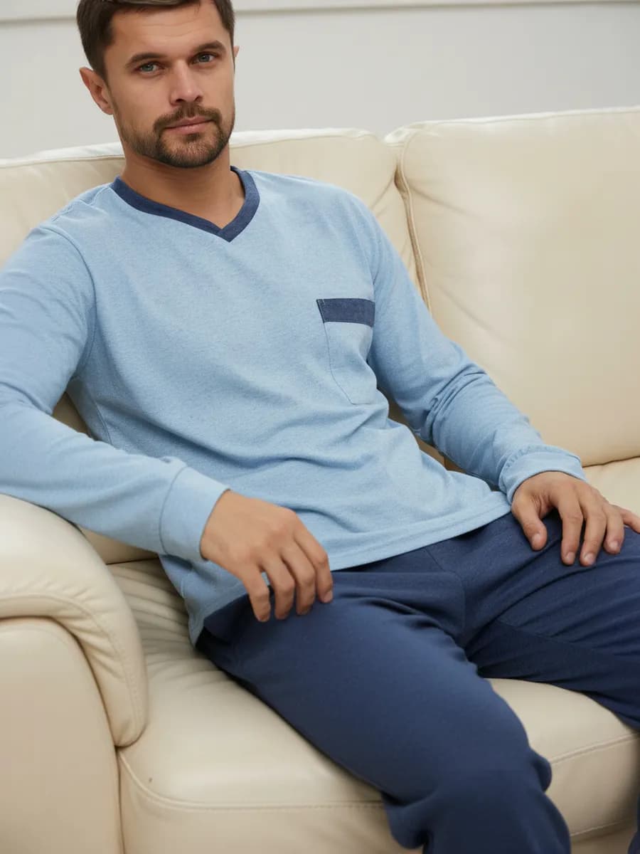 Костюм летний домашний с брюками хлопок