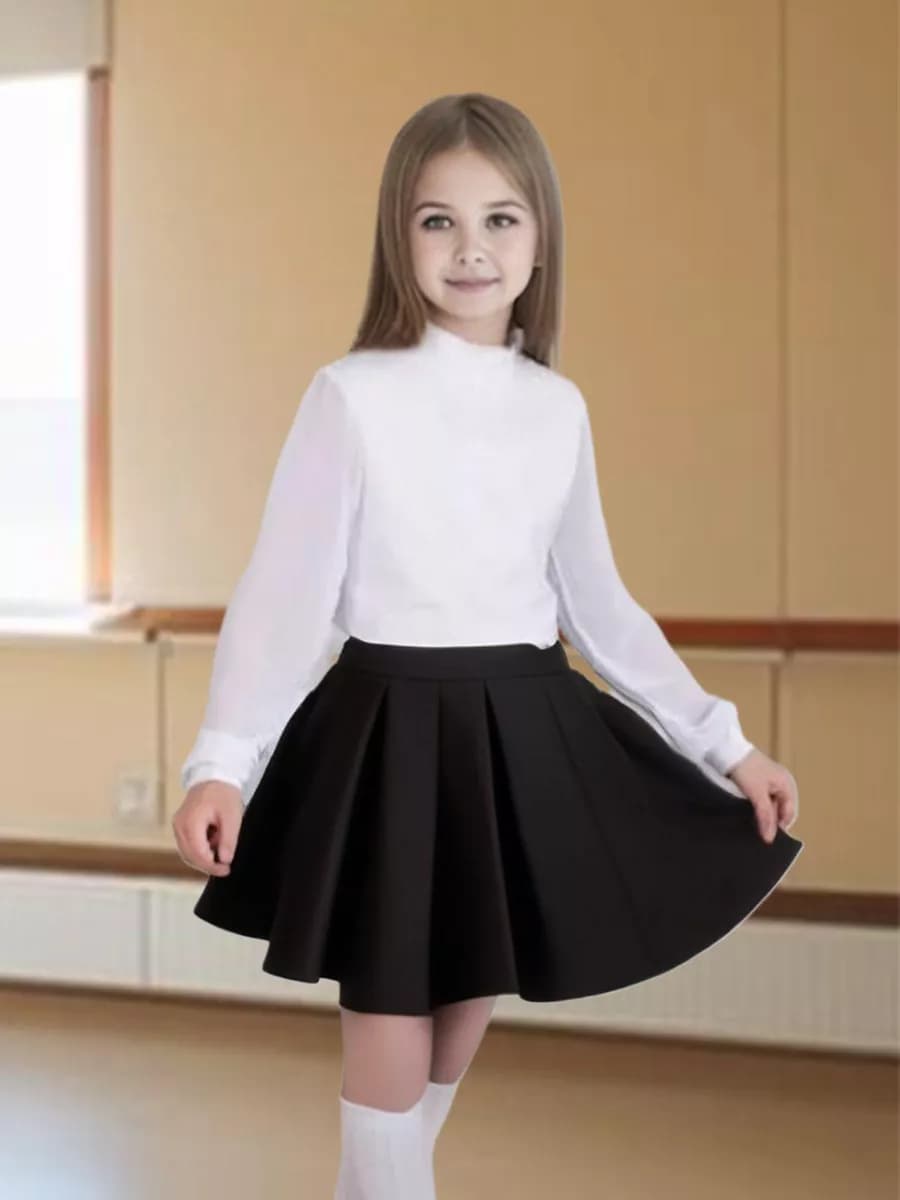 Блузка школьная с длинным рукавом