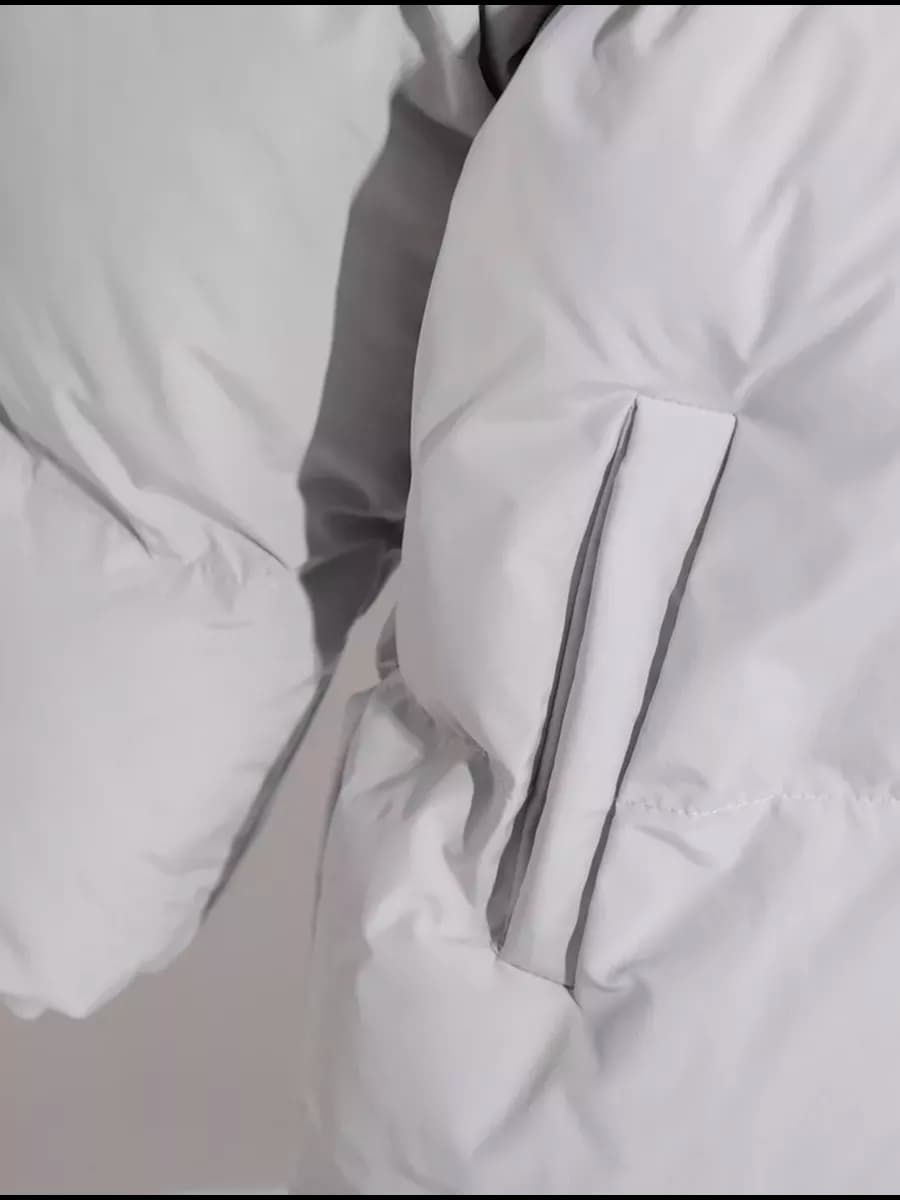 Пуховик зимний короткий с капюшоном оверсайз y2k