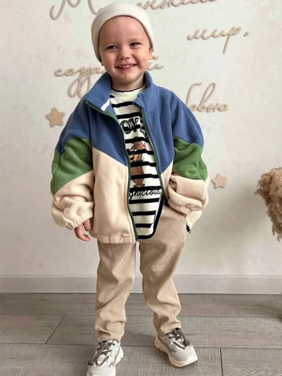 Толстовка детская на молнии флисовая