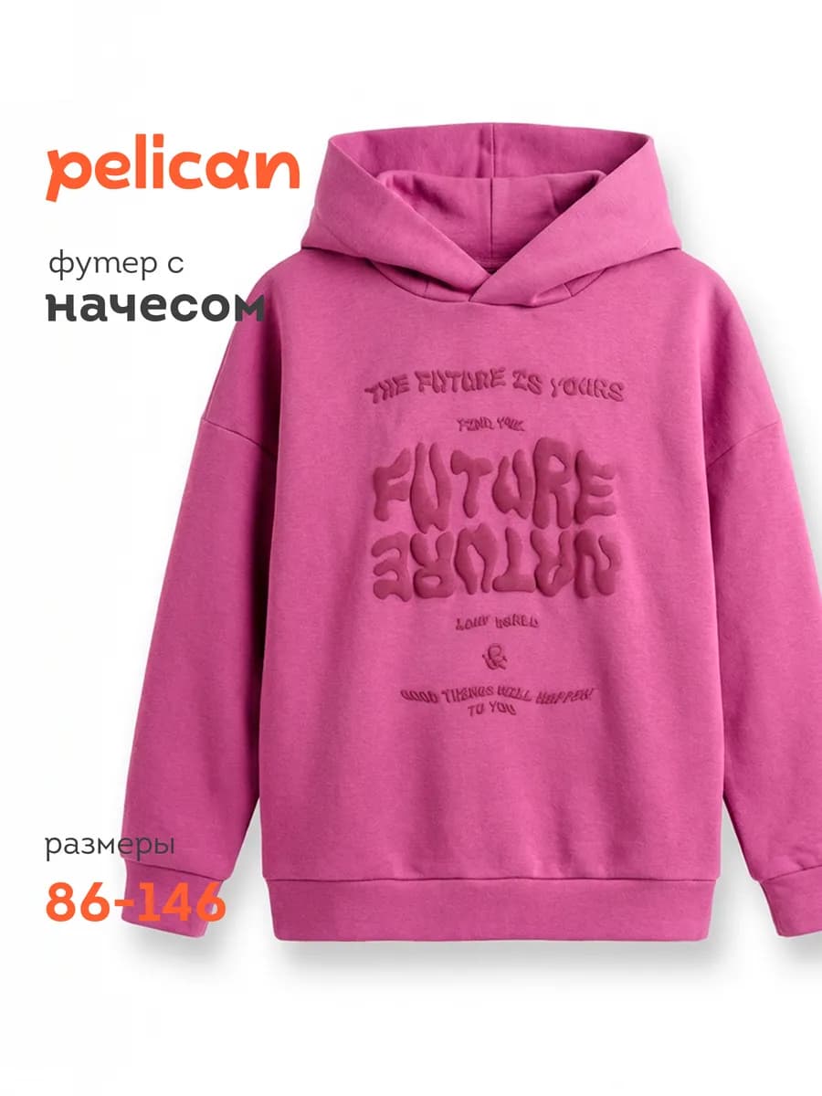 Толстовка утепленная с начесом и с капюшоном