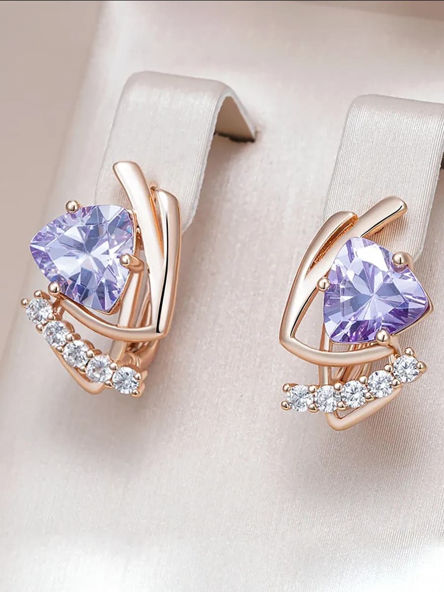 Серьги бижутерия с большим камнем