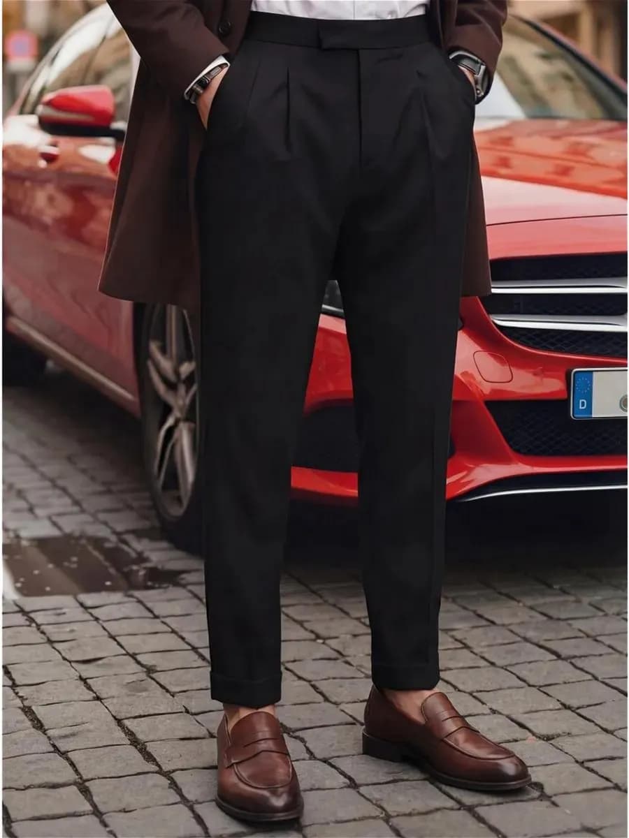 Брюки бананы зауженные к низу